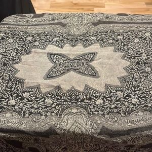 Black tan with gold shimmer 4 ft scarf